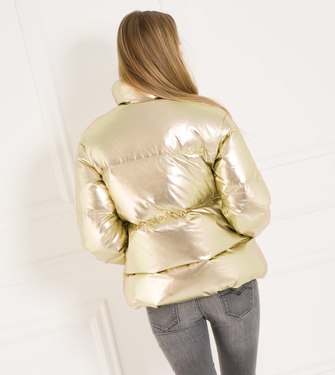 Tommy Hilfiger dámská péřová bunda zlatá