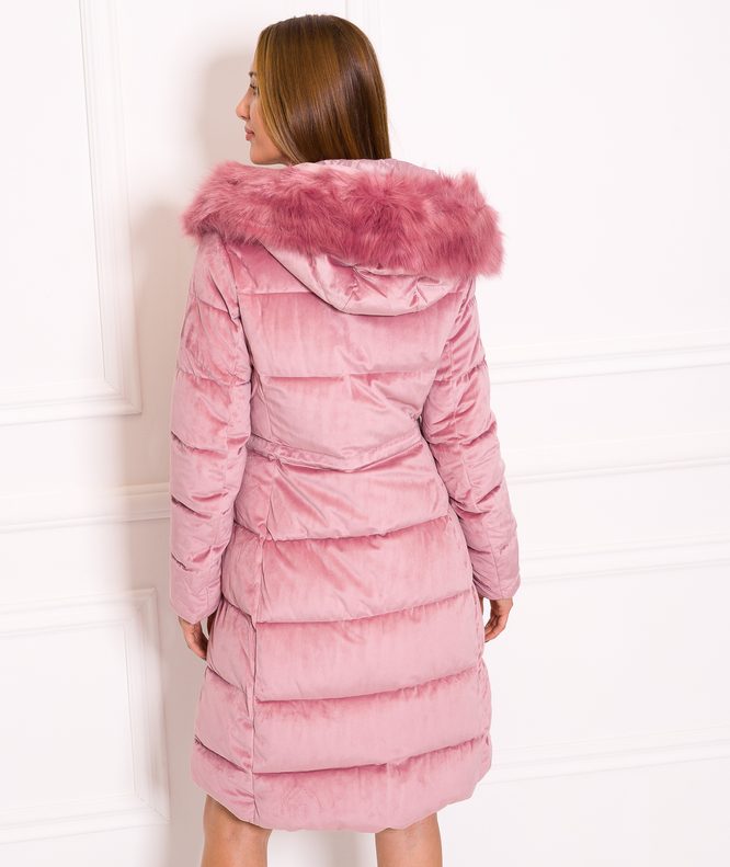 pink winter jacket women