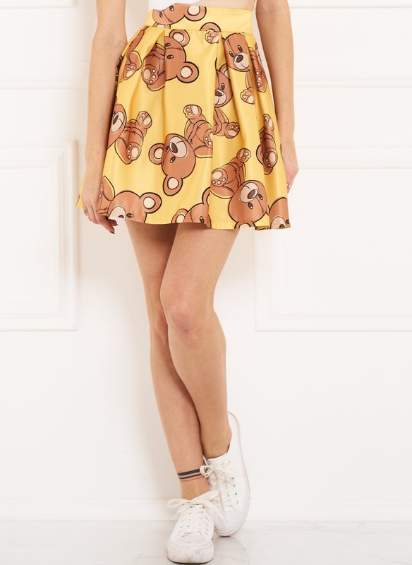 Dámska sukňa teddy - žltá