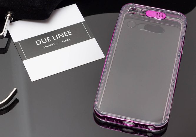 Pokrowiec dla iPhone 5/5S/SE Due Linee - purpurowy