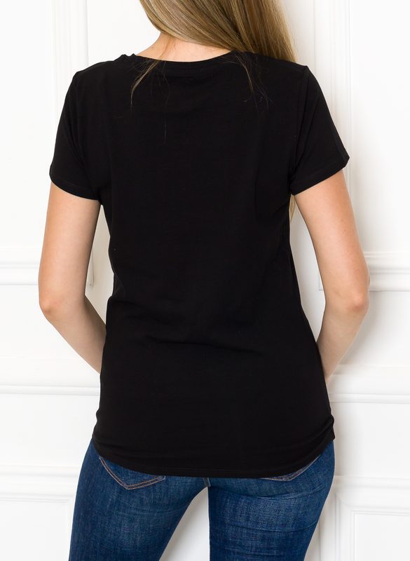 Women's T-shirt Due Linee - Black