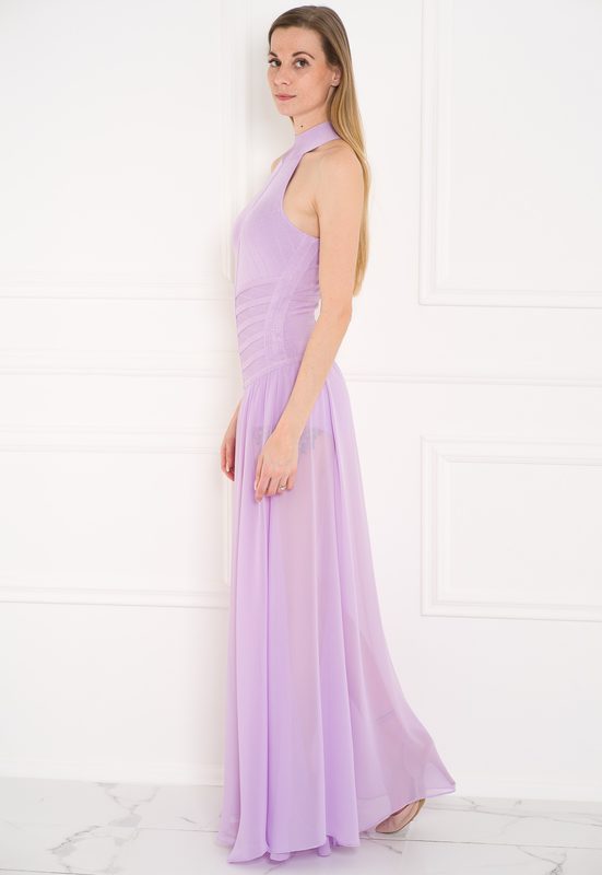 Guess by Marciano dlouhé bandážové šaty JLO - fialová