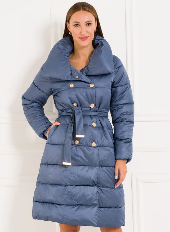Női téli kabát Due Linee - Sötétkék