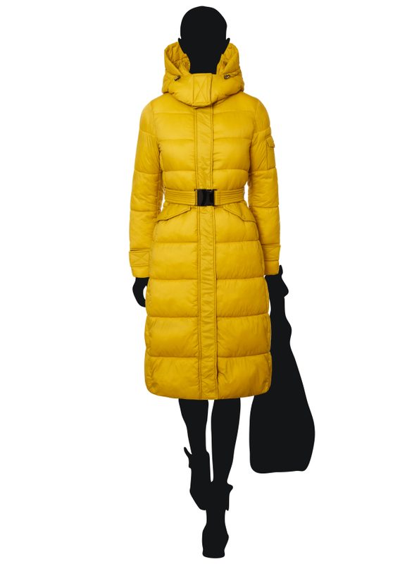 Női téli kabát Due Linee - Sárga