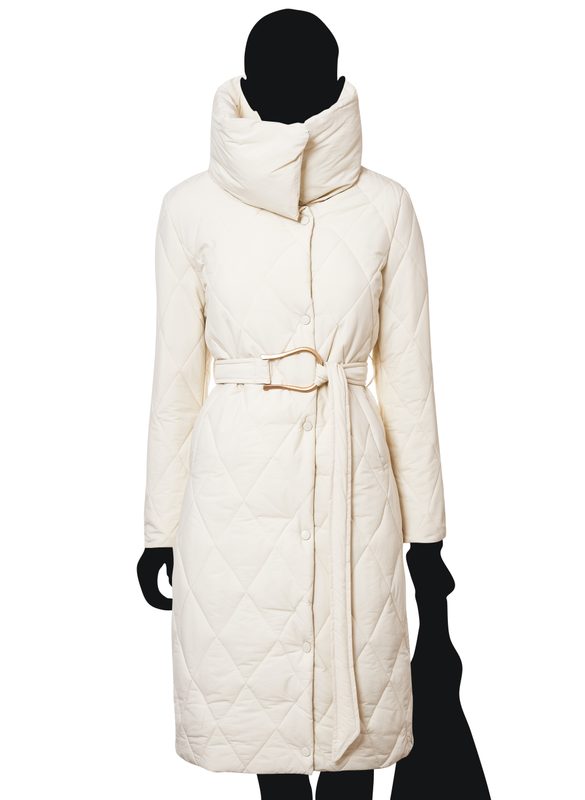 Dámská béžová exkluzivní prošívaná zimní bunda