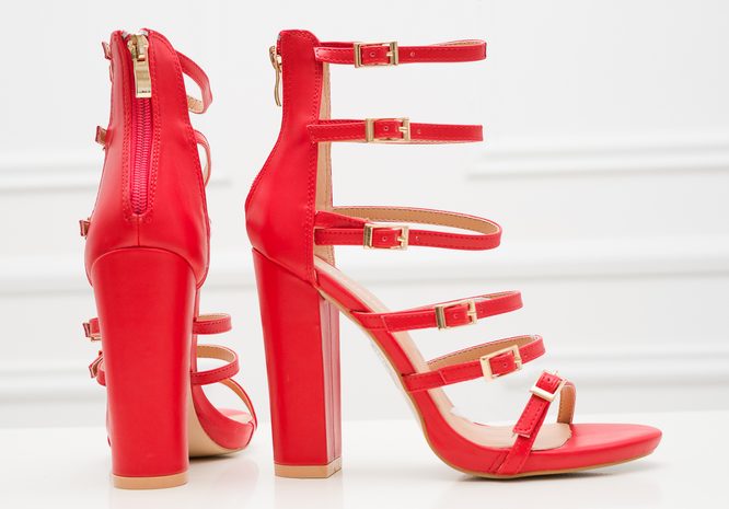 Women's sandals GLAM&GLAMADISE - Red