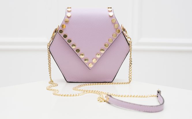 Real leather crossbody bag Glamorous by GLAM - Violet