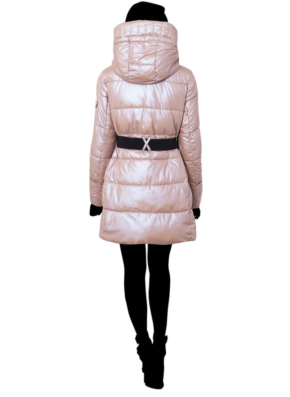 Női téli kabát Due Linee - Rózsaszín