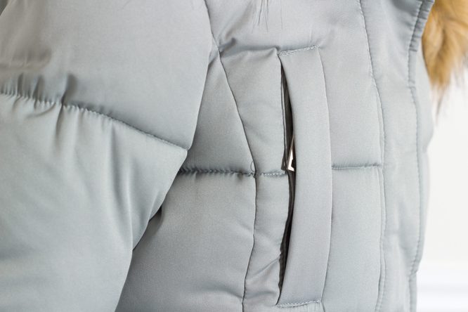 Dámska zimná bunda svetlozelenej