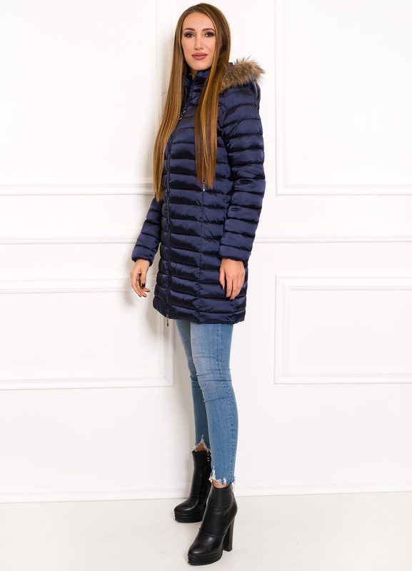 dark blue winter coat
