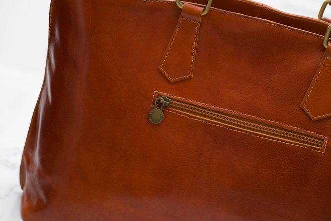 Kožená velká kabelka jednoduchá - coyo