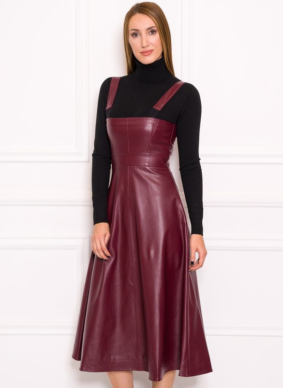 Vestido de mujer Due Linee - Borgoña