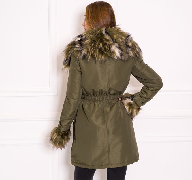 olive green guess coat