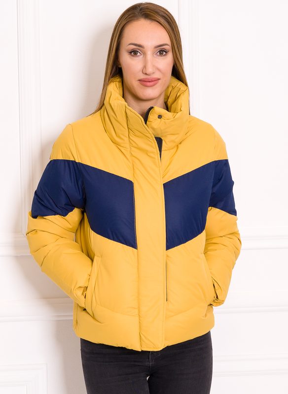 mustard yellow winter jacket
