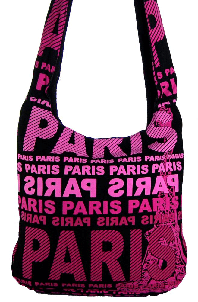 Moderní crossbody taška PARIS s růžovým potiskem Mahel