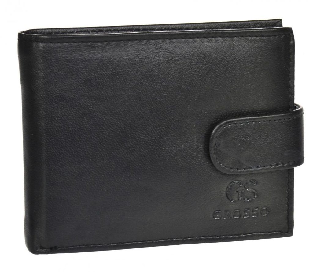 Černá pánská kožená peněženka se zápinkou v krabičce | 589 Kč | Zopito.cz
