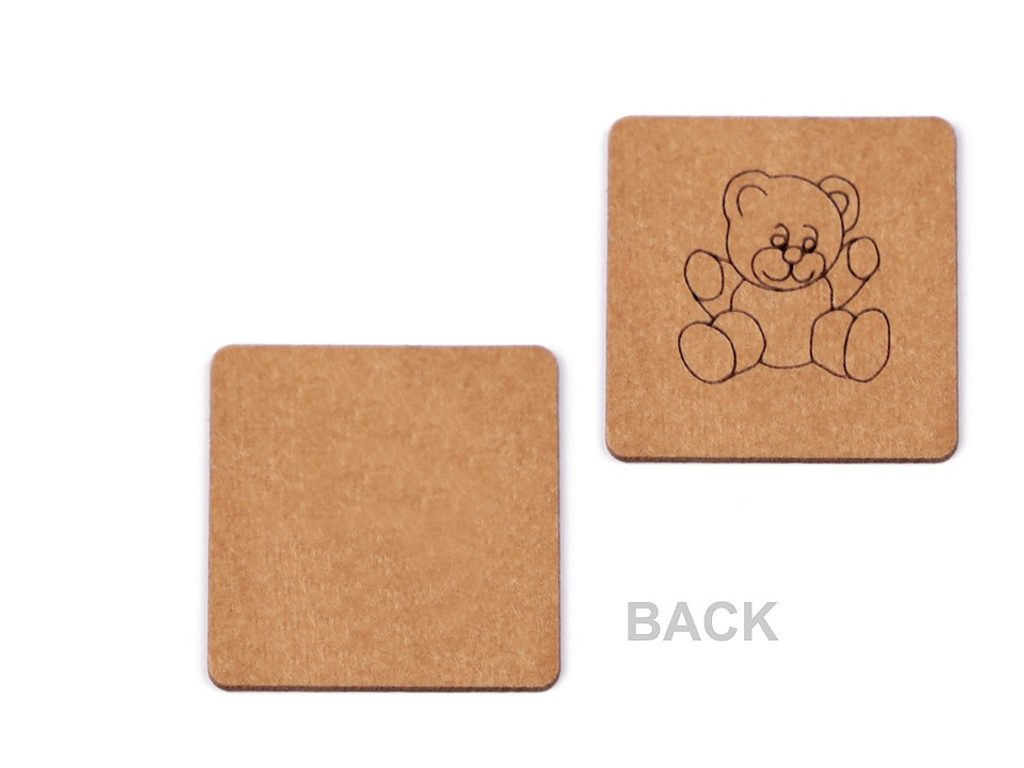 Nášivka / štítek z pratelného papíru medvěd  10 KUSŮ