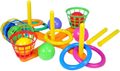 Házecí kříž herní set košíky s kroužky a doplňky plast