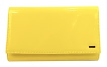Luxusní žlutá lakovaná dámská listová kabelka / psaní SP100