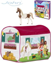 Stan dětský domeček koňská stáj 100x70x80cm set s figurkou koníka