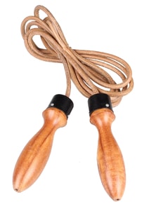 švihadlo Leather rope II kožené lano, dřevěné ručky