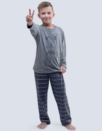 Dlouhé chlapecké pyžamo gepard 79051P