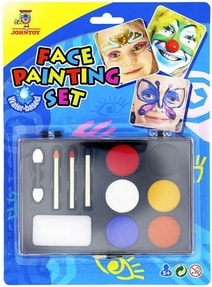 Johhn Toy Barvy dětské obličejové set s aplikátory pro malování na obličej