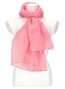 Dámský letní jednobarevný šátek 181x76 cm růžová