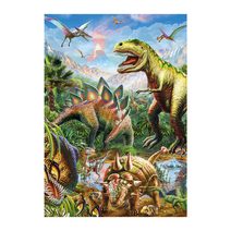 Puzzle 100XL Svět Dinosaurů neon