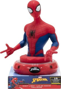 Noční stolní LED lampička 3D figurka Spiderman Plast