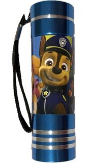 Dětská hliníková LED baterka Paw Patrol tyrkysová Hliník, Plast, 9x2,5 cm