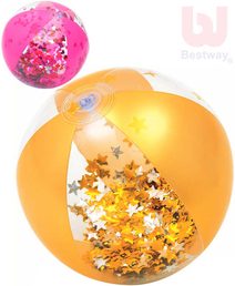 BESTWAY Baby míč nafukovací 41cm balon se třpytkami 2 barvy
