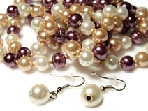 Náhrdelník a náušnice z voskovaných perel LONG SADA