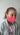 Dětská rouška bavlněná na gumičku s vnitřní kapsou - 13 cm červený puntík