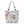 Velká bílá kožená dámská kabelka přes rameno v květovaném motivu L Artigiano