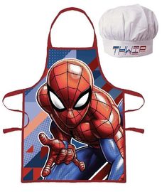 Dětská zástěra s kuchařskou čepicí Spiderman Polyester 52x42 cm