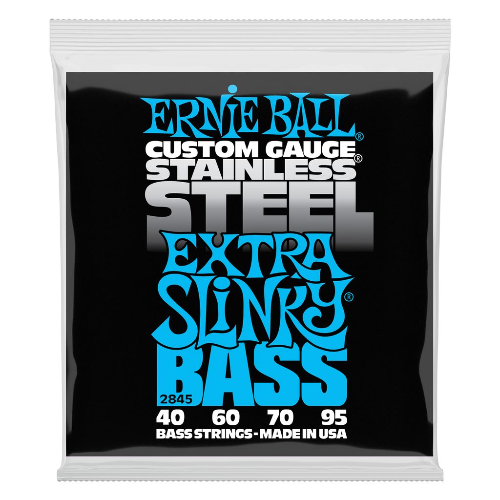 Rockster Music - 2845 Ernie Ball Stainless Steel Extra Slinky Bass .040 -  .095 - struny na basovou kytaru - Ernie Ball - Basové struny - Baskytary -  Inspirace vaší hudbou