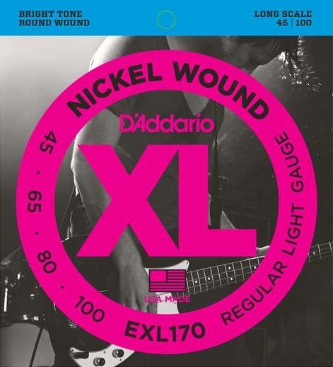 Rockster Music - D'ADDARIO EXL170 NICKEL WOUND - struny pro baskytaru -  D´Addario - Basové struny - Baskytary - Inspirace vaší hudbou