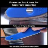 MusicNomad MN850 Diamond Coated, Safe Zone Fret Crowning File (S-File) - nástroj na dotvarování a zakulacení pražců kytary - 1ks
