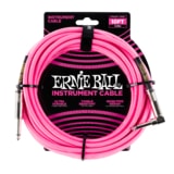 6078 Ernie Ball 10' Braided Straight / Angle Instrument Cable - Neon Pink