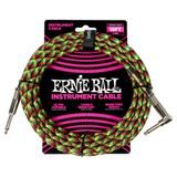 6483 Ernie Ball Braided Instrument Cable Straight/Angle 18ft - Good Vibrations - nástrojový kabel - 5.5 m - 1ks