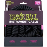 6044 Ernie Ball nástrojový " Coil " kabel 9.14m Rovný / Rovný Jack - černý