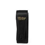 Heritage USA Premium Leather Guitar Strap - Black - kožený pás - 1ks