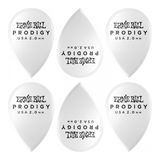 9336 Ernie Ball 2.0mm White Teardrop Prodigy Picks - trsátko - 6ks