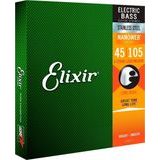 Elixir Bass Nanoweb Light Medium Stainless Steel  / 45 - 105 / - struny na basovou kytaru