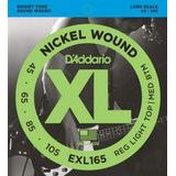 D'ADDARIO EXL165 Regular Light Top/Medium Bottom .045-.105 - struny pro baskytaru - 1ks