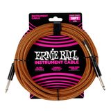 6469 Ernie Ball Braided Instrument Cable - Rovný / Rovný Jack - 18ft / 5.4m - Pumpkin Pie - nástrojový kabel - 1ks