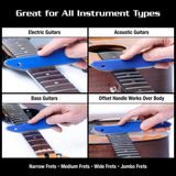 MusicNomad MN850 Diamond Coated, Safe Zone Fret Crowning File (S-File) - nástroj na dotvarování a zakulacení pražců kytary - 1ks