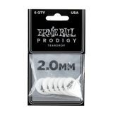 9336 Ernie Ball 2.0mm White Teardrop Prodigy Picks - trsátko - 6ks