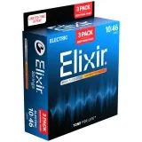 Elixir Nanoweb - Light - 3-Pack / .010 - .046 / - struny na elektrickou kytaru - 3ks